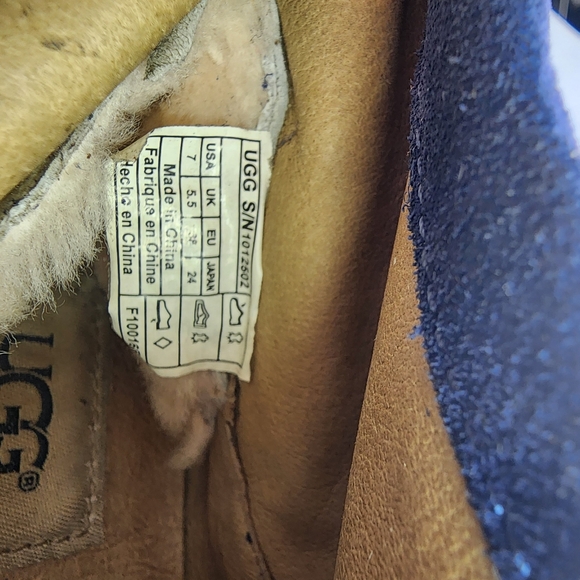 Ugg Blue Suede Ankle Boots 7 - Picture 8 of 8